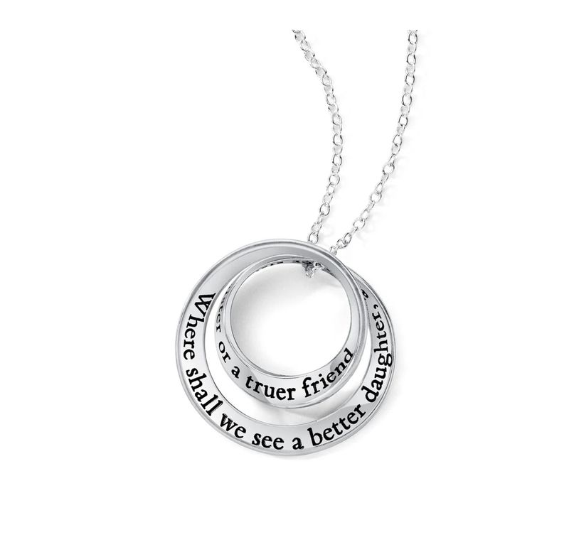 Jane Austin Daughter Sister Friend Double Mobius Necklace