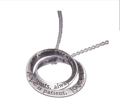 Love is Patient Double Mobius Necklace