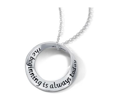 Mary Shelley Beginning is Always Today Mobius Necklace