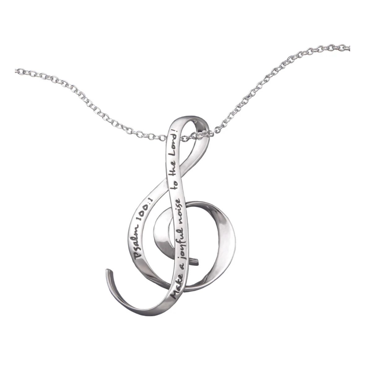 Make A Joyful Noise Treble Clef Necklace