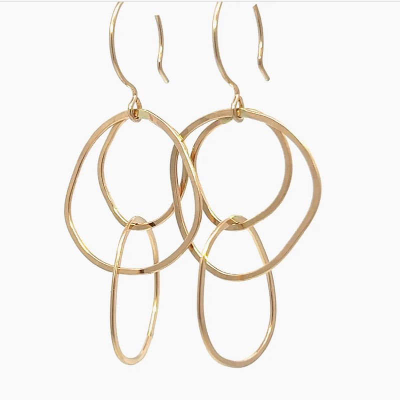 Organic Triple Hoop Earrings