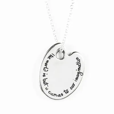 Thoreau The World is But a Canvas Palette Necklace
