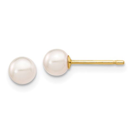 14k 4-5mm Akoya Pearl Stud Earrings