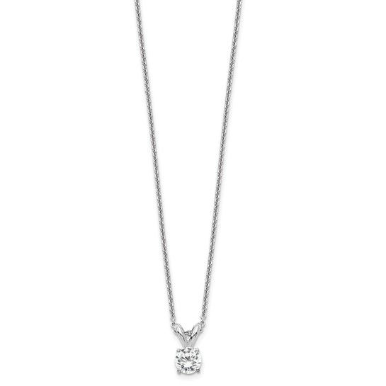 14kw 1/4ct Lab Diamond Solitaire Necklace White Gold