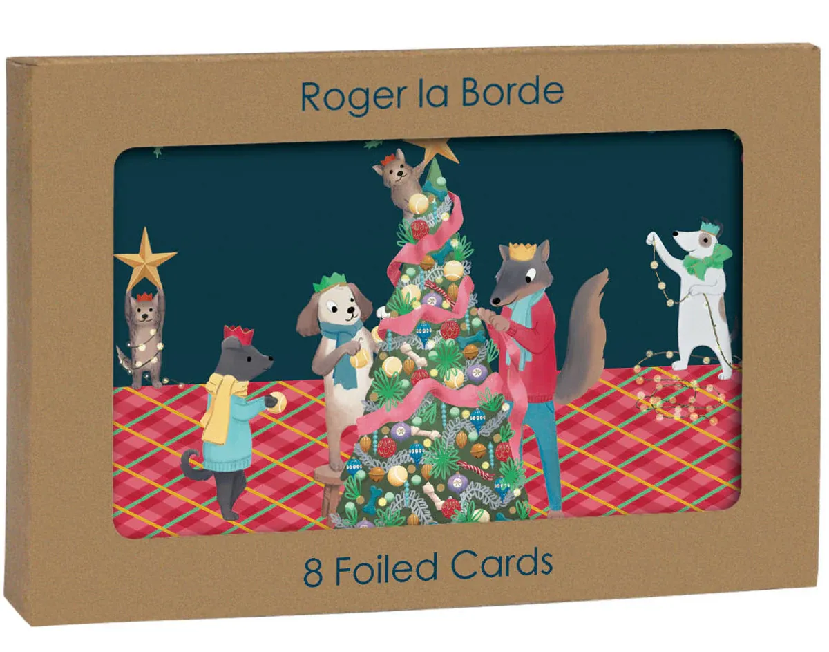 Animals Dressing Tree Gold Foil Card Pack