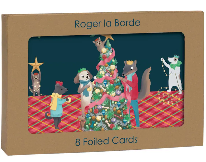 Animals Dressing Tree Gold Foil Card Pack