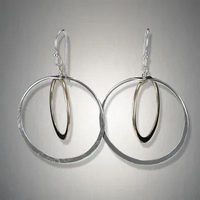 SS/GF Small Double Revolution Earrings