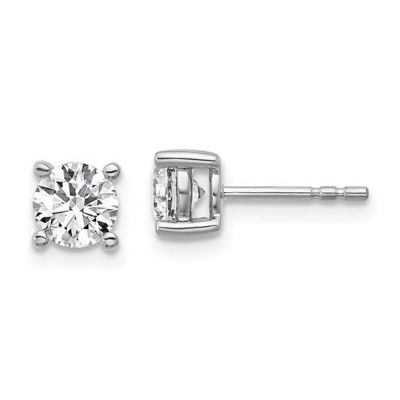 14kw Lab Grown Diamond 1ctw VS/SI DEF 4-Prong Earrings