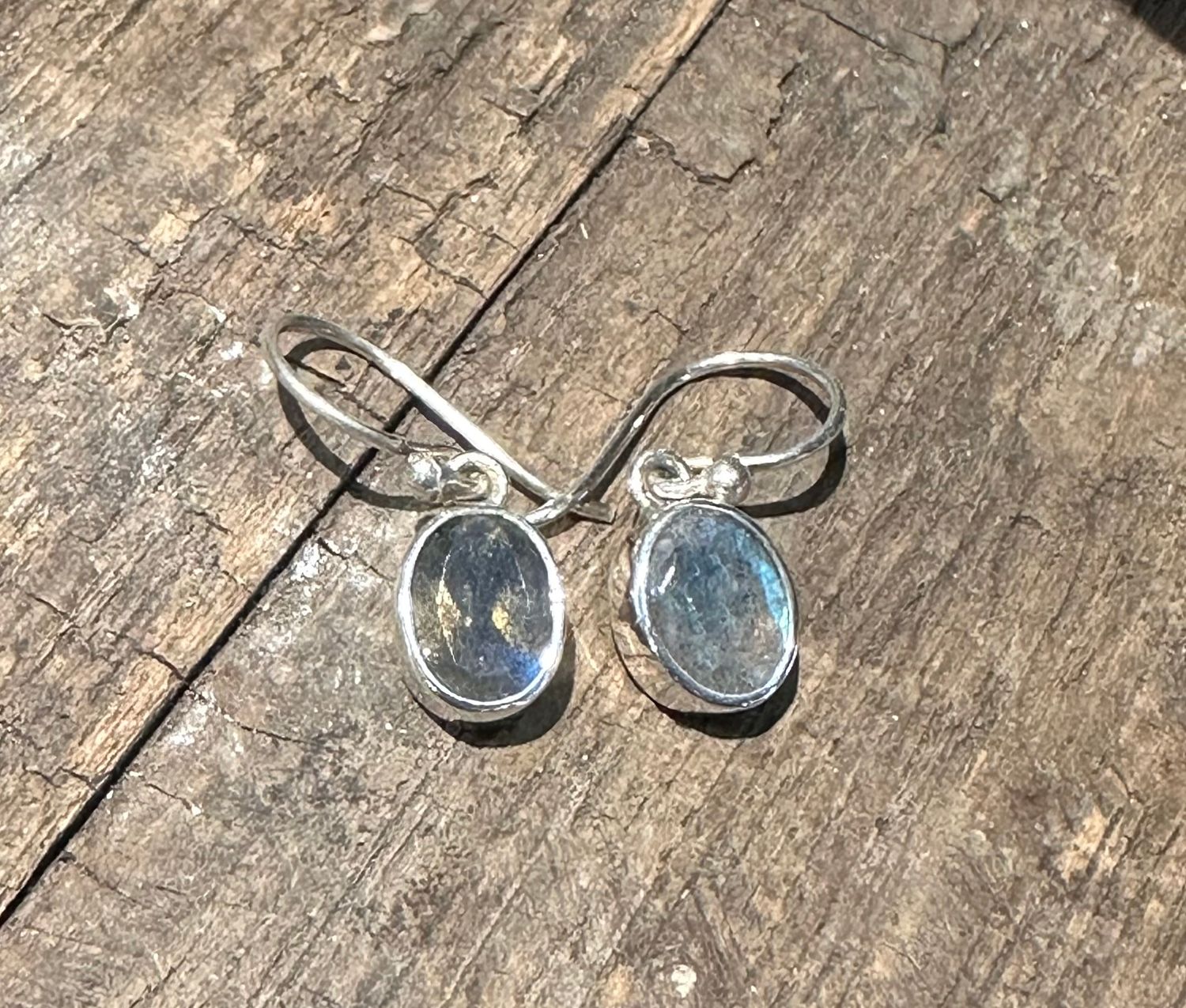 Oval Labradorite Earrings