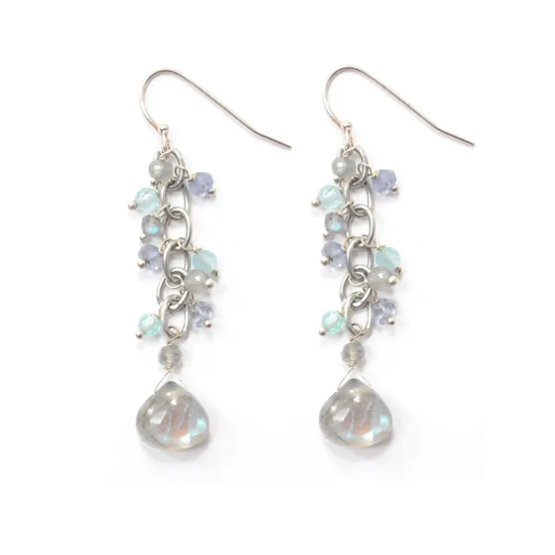 Raindrop Earrings Labradorite/Silver