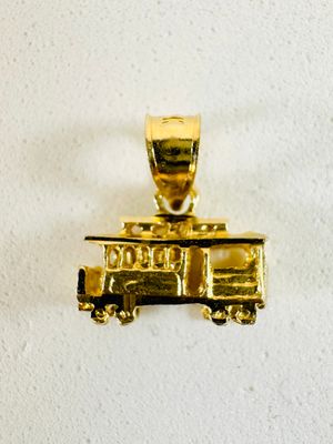 14kt Trolly Car Pendant