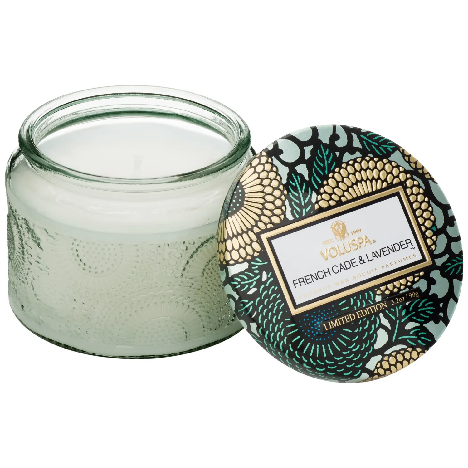 3.2oz Petite Glass Jar Candle, Scent: French Cade &amp; Lavender