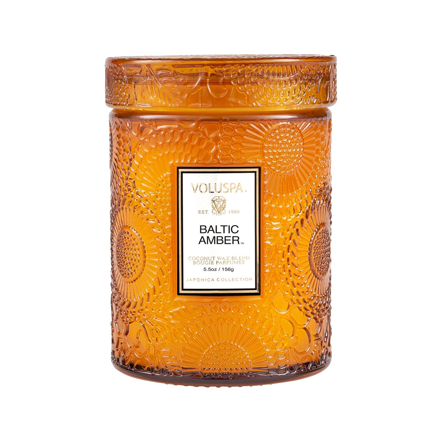 5.5oz Small Glass Jar Candle, Scent: Baltic Amber