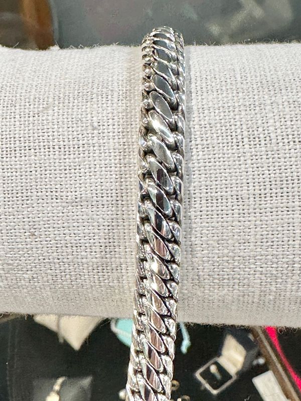 Silver 9mm Bali Bracelet 8&quot;