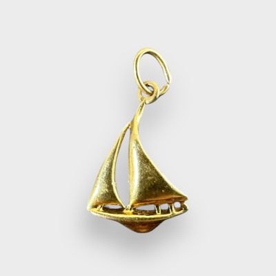 14k Sailboat Charm