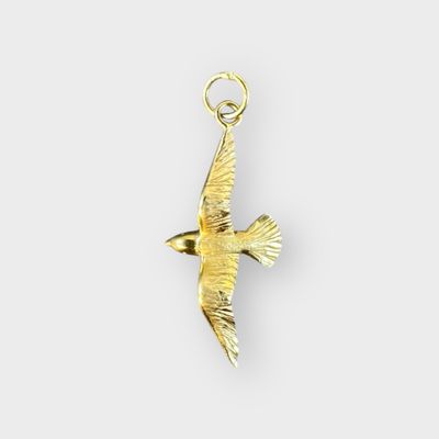 14k Flying Bird Charm Pendant