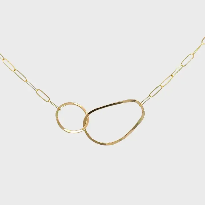 Eggdrop Paperclip Chain Necklace 16&quot;