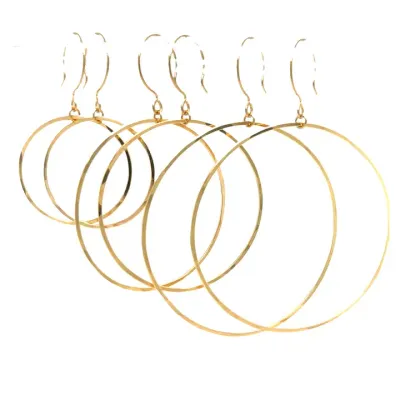Large Hanging Hoop Earrings