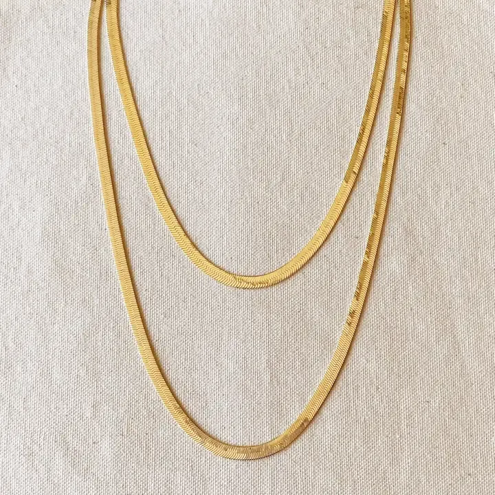 18k GF 6mm Herringbone Chain