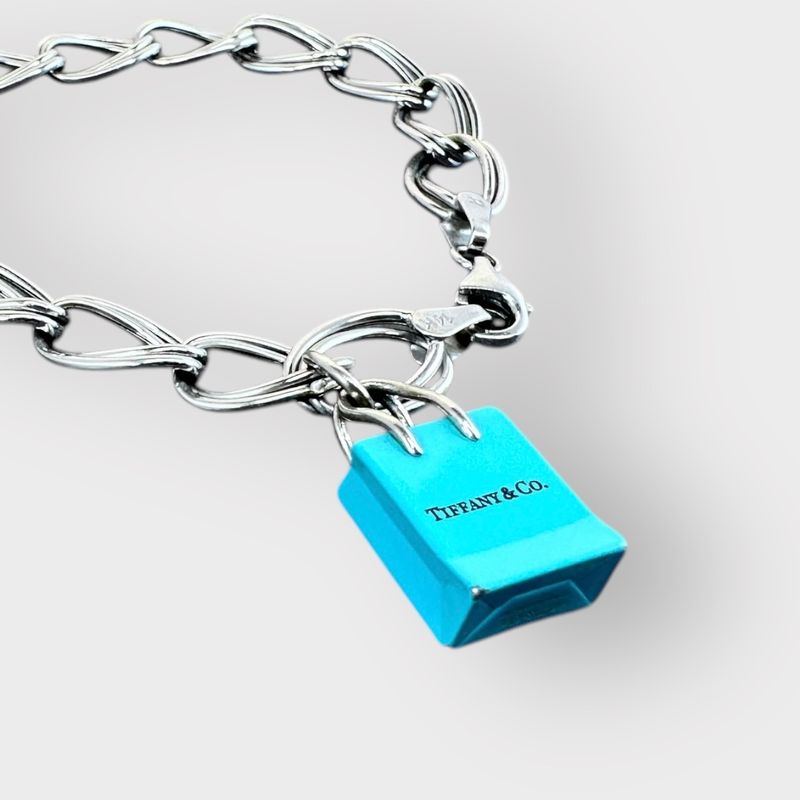 14k Tiffany&amp;Co Oval Link Bracelet ( Tiffany&amp;Co Charm is SS )