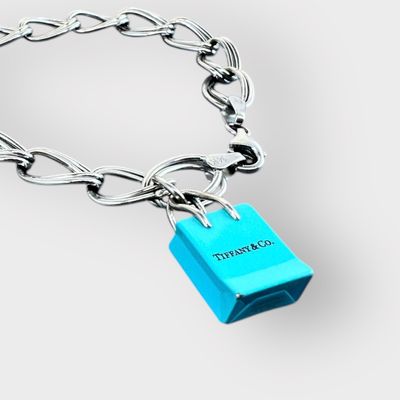 14k Tiffany&amp;Co Oval Link Bracelet ( Tiffany&amp;Co Charm is SS )
