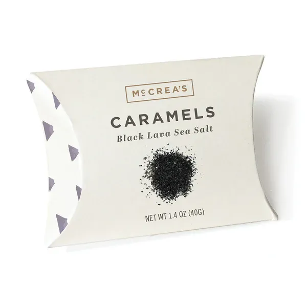 1.4oz Caramel Pillow Box, Flavor: Black Lava Sea Salt