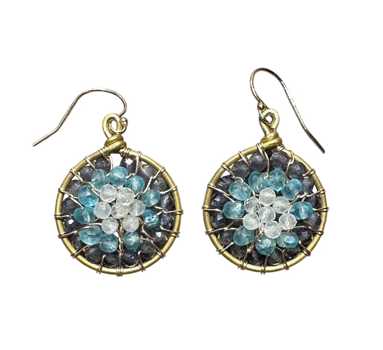 Gradient Gem Dreamweaver Earring, Color: Blues