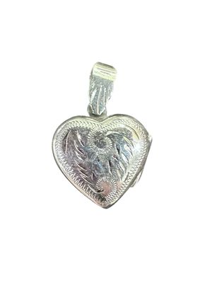 SS Small Engraved Heart Locket