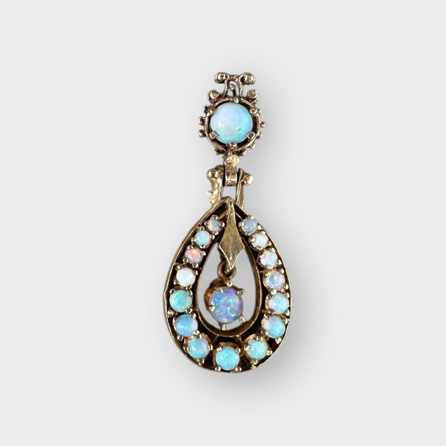 14k Gold Fill Multi Opal oval Pendant