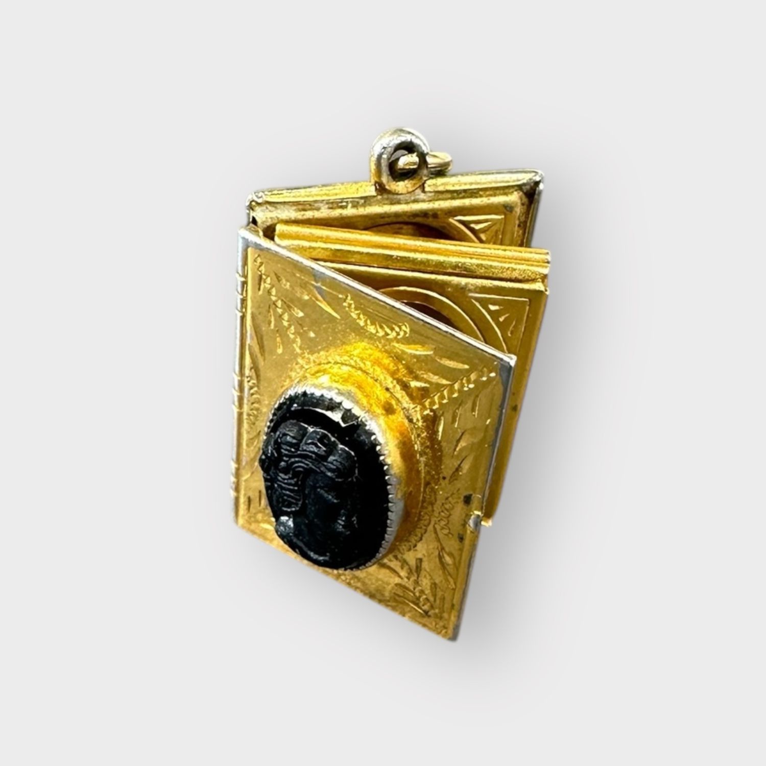 Gold Fill Victorian Cameo Book Locket