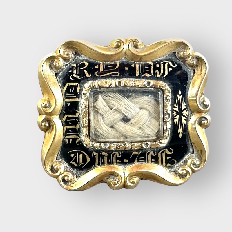 14k Gold Victorian Mourning Brooch