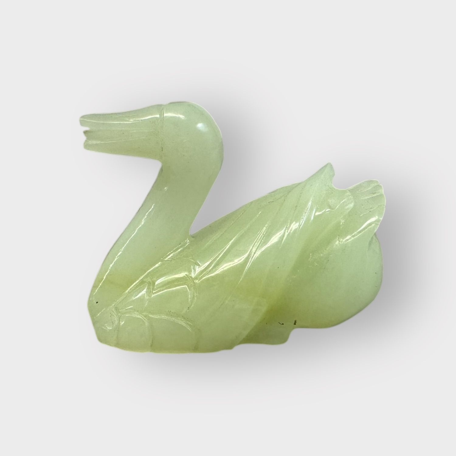 Hand Carved Jade Swan