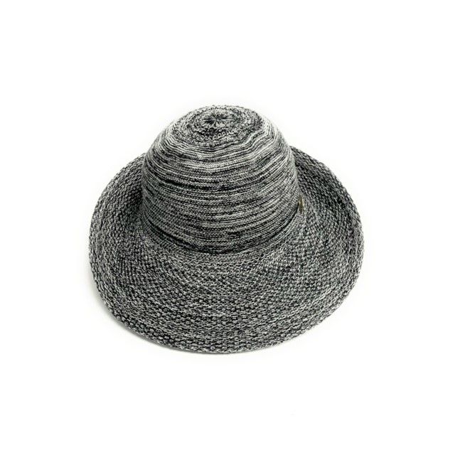 Space Dyed Half Brim Hat, Color: Black/White