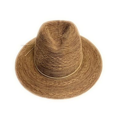 Woven Pattern Fedora Brim Hat