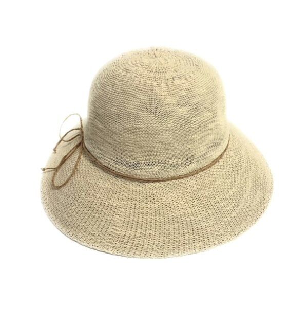 Medium Brim Hat With Straw Tie