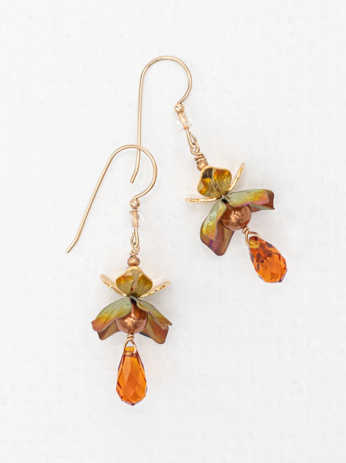 Karis Earrings Brilliant Amber