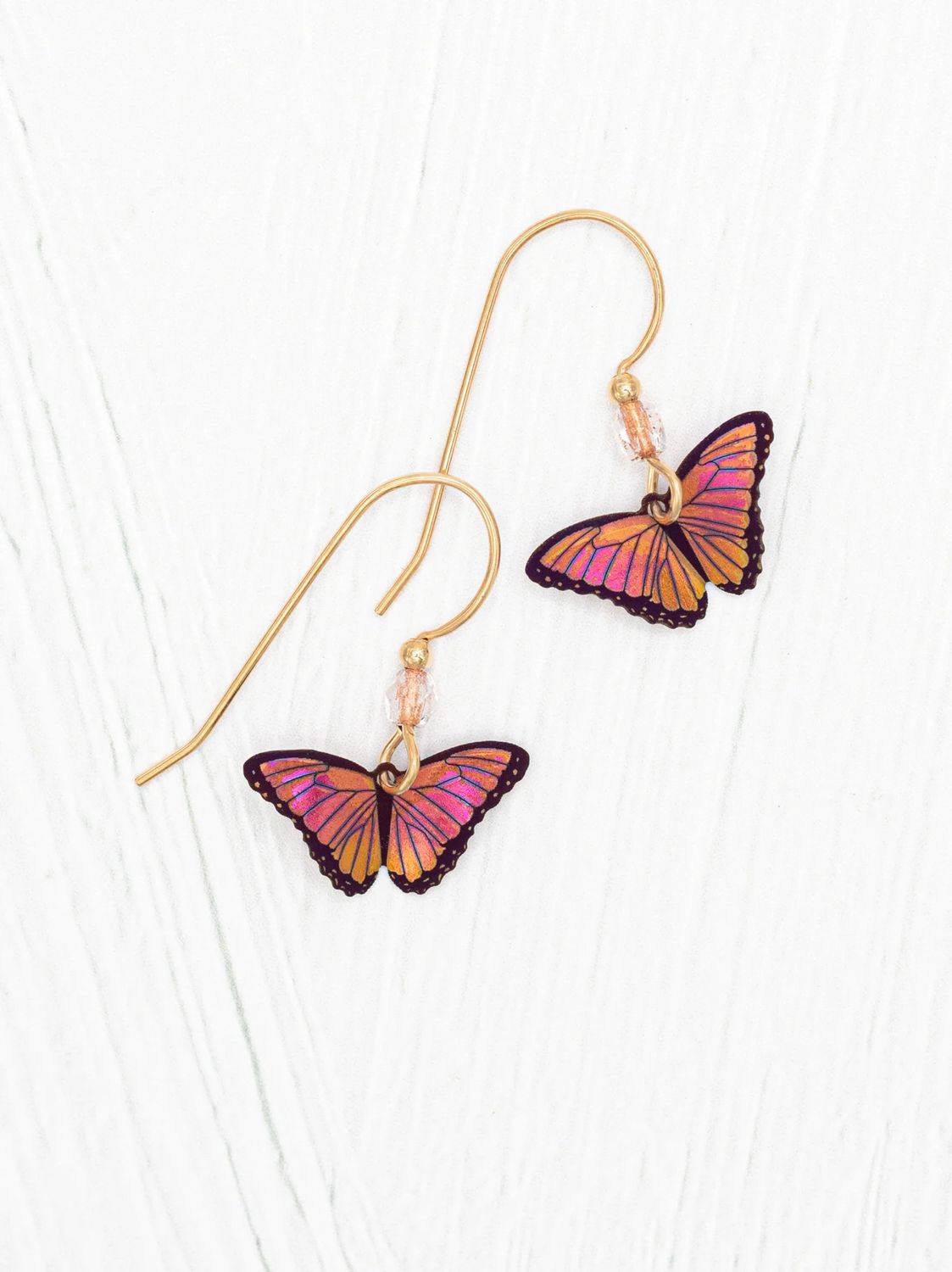 Petite Bella Butterfly Earrings  Living Coral