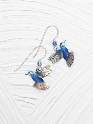 Picaflor Earrings Blue Silver