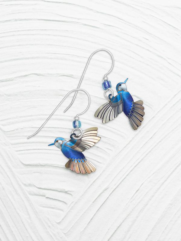 Picaflor Earrings Blue Silver