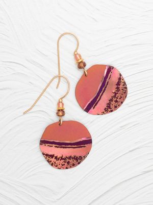 Rip Tide Earrings Peach Sunset