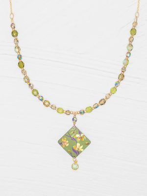 Garden Sonnet Beaded Necklace Green
