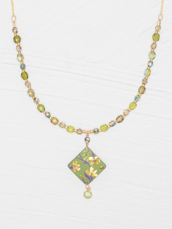 Garden Sonnet Beaded Necklace Green