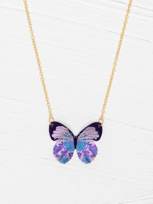 Blooming Butterfly Necklace Radiant Purple