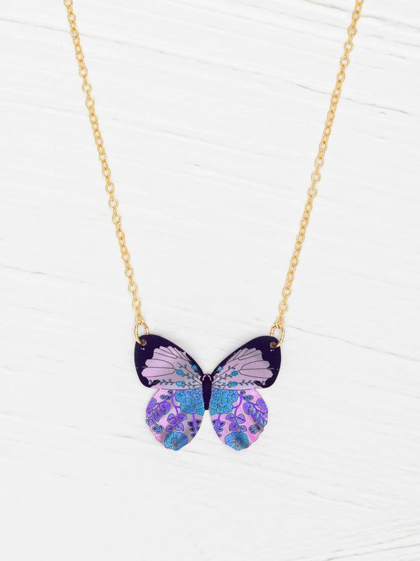 Blooming Butterfly Necklace Radiant Purple