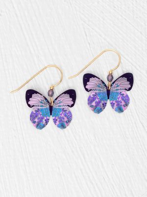 Blooming Butterfly Earrings Radiant Purple