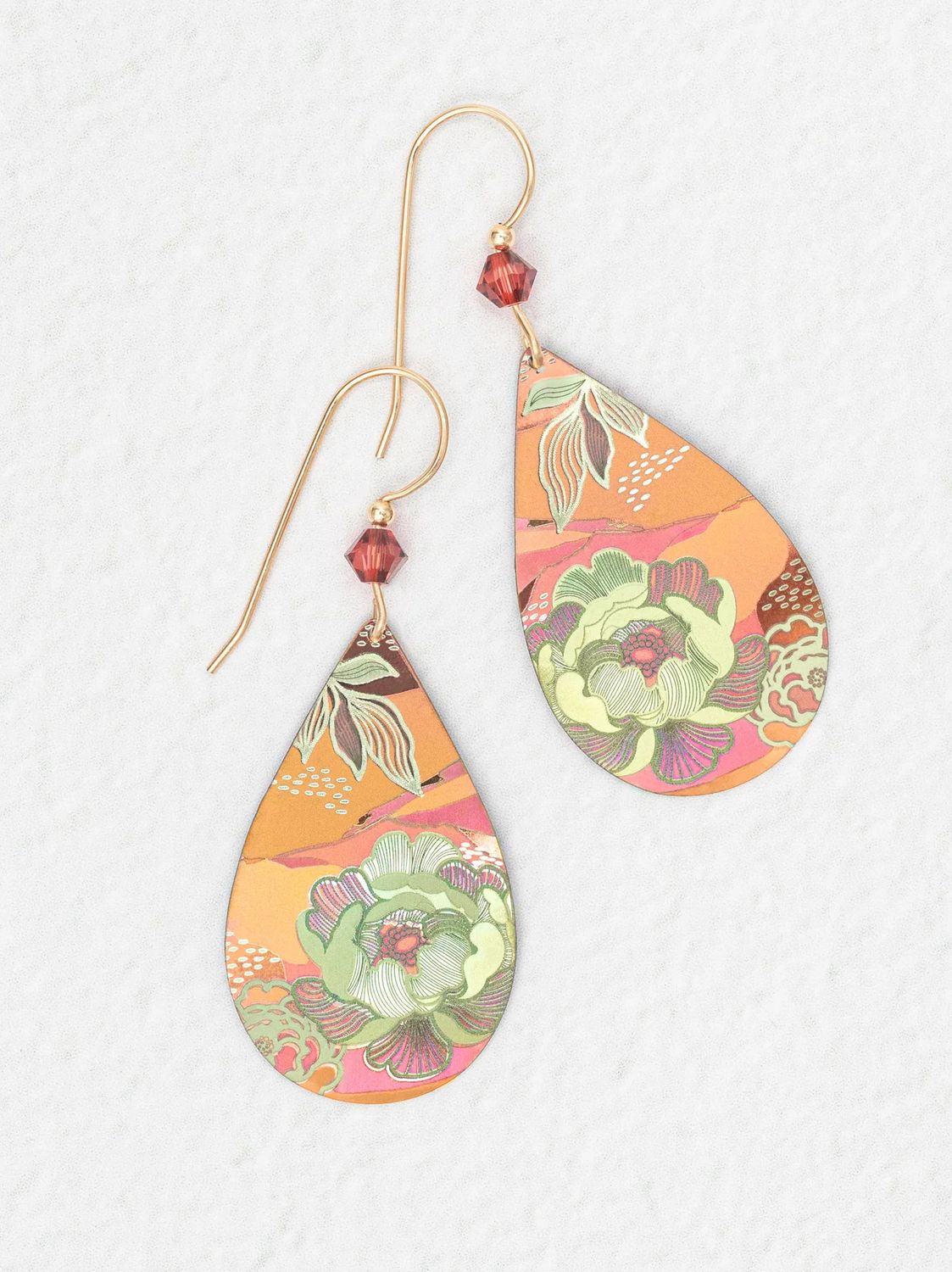 Cynthia Earrings Blooming Coral
