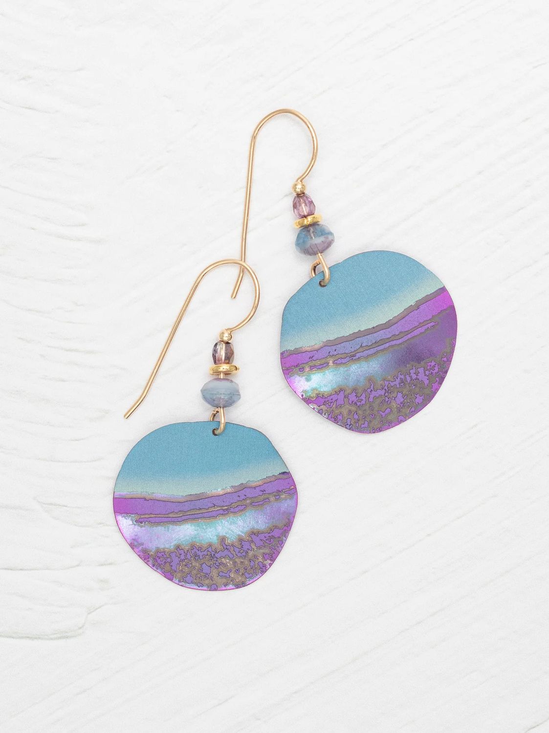 Rip Tide Earrings Lavender/Seashore
