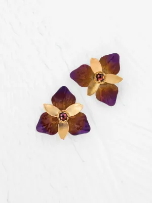 Orla Mulberry Post Earrings