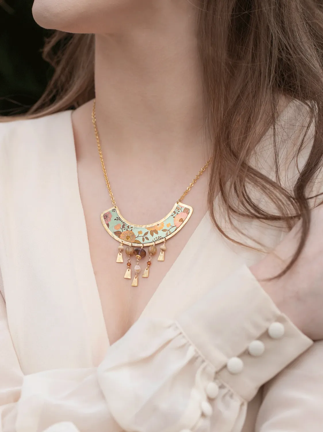 Sunbeam Necklace Sage Mist