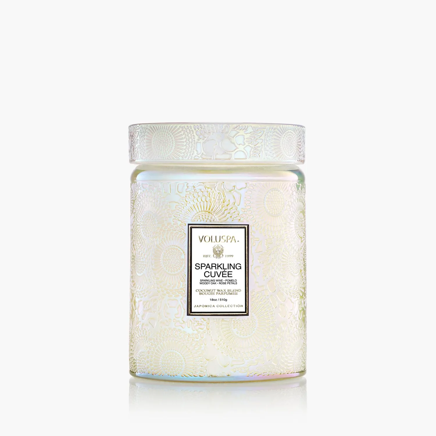 18oz Large Glass Jar Candle Sparkling Cuvee